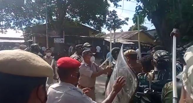 Protest on majuli accident