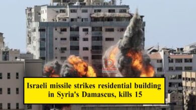 Israeli missile strikes residential building in Syria's Damascus, kills 15