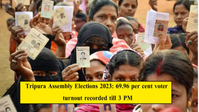 Tripura Assembly Elections 2023: 69.96 per cent voter turnout recorded till 3 PM