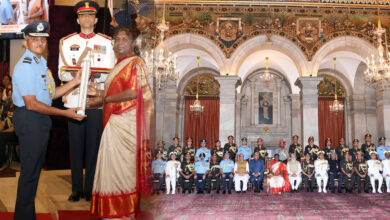 Air Marshall SP Dharkar conferred with "Param Vishisht Seva Medal" (PVSM), by President Draupadi Murmu